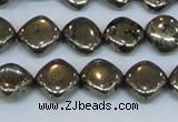 CPY648 15.5 inches 10*10mm diamond pyrite gemstone beads wholesale