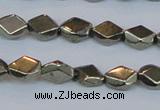 CPY651 15.5 inches 6*8mm pyrite gemstone beads wholesale