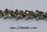 CPY658 15.5 inches 12*12mm star pyrite gemstone beads