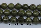 CPY752 15.5 inches 8mm round pyrite gemstone beads wholesale