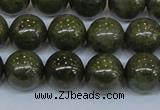 CPY755 15.5 inches 14mm round pyrite gemstone beads wholesale