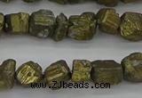 CPY802 15.5 inches 6*10mm - 8*12mm nuggets plated pyrite beads