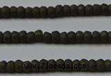 CPY810 15.5 inches 2*3mm faceted rondelle matte pyrite beads