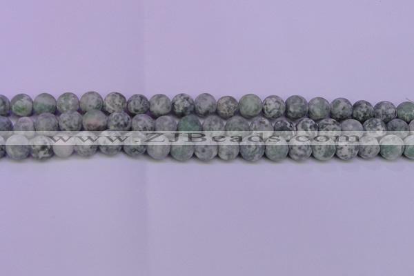 CQJ250 15.5 inches 4mm round matte Qinghai jade beads