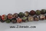 CRA100 15.5 inches 6mm faceted round rainforest agate gemstone beads