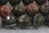CRA105 15.5 inches 16mm faceted round rainforest agate beads