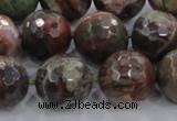 CRA106 15.5 inches 18mm faceted round rainforest agate beads