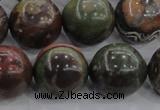 CRA117 15.5 inches 20mm round rainforest agate beads