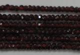CRB100 15.5 inches 2*3.5mm faceted rondelle red garnet gemstone beads