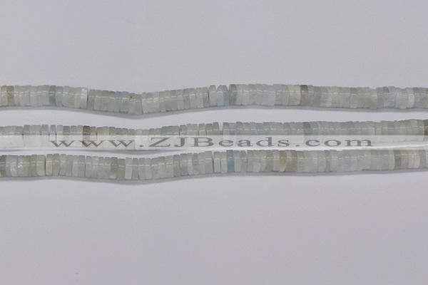 CRB1002 15.5 inches 2*6mm heishi aquamarine beads wholesale