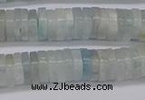 CRB1003 15.5 inches 2*7mm heishi aquamarine beads wholesale