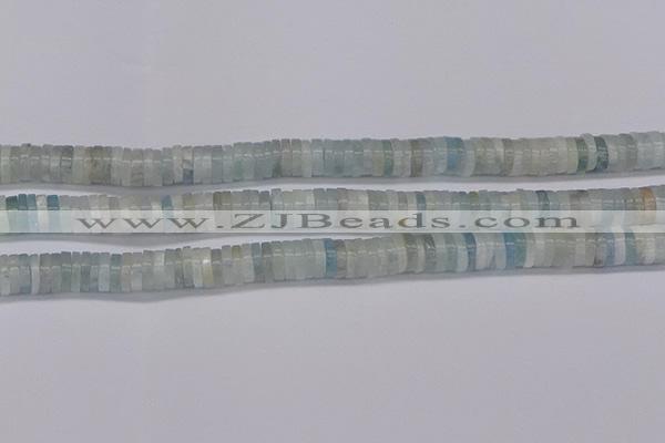 CRB1003 15.5 inches 2*7mm heishi aquamarine beads wholesale