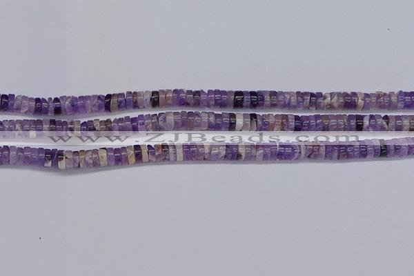 CRB1006 15.5 inches 2*5mm heishi dogtooth amethyst beads wholesale