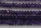 CRB101 15.5 inches 2.5*4mm faceted rondelle amethyst beads