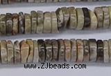 CRB1013 15.5 inches 2*7mm heishi chrysanthemum agate beads