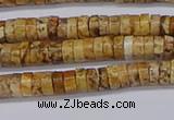 CRB1015 15.5 inches 2*4mm heishi picture jasper beads wholesale