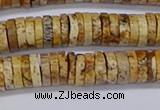 CRB1018 15.5 inches 2*7mm heishi picture jasper beads wholesale