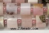 CRB1065 15.5 inches 5*8mm - 6*8mm faceted tyre natural pink opal beads