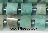 CRB1069 15.5 inches 5*8mm - 6*8mm faceted tyre amazonite beads