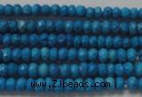 CRB107 15.5 inches 2.5*4mm faceted rondelle dyed turquoise beads