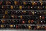 CRB108 15.5 inches 2.5*4mm faceted rondelle red & yellow tiger eye beads