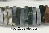 CRB1084 15.5 inches 5*20mm - 6*22mm faceted heishi ocean jasper beads