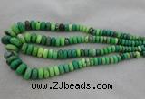 CRB1108 15.5 inches 5*8mm - 9*18mm rondelle grass agate beads