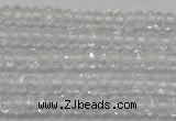 CRB112 15.5 inches 2.5*4mm faceted rondelle white crystal beads