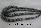 CRB1134 15.5 inches 5*8mm - 9*18mm faceted rondelle labradorite beads