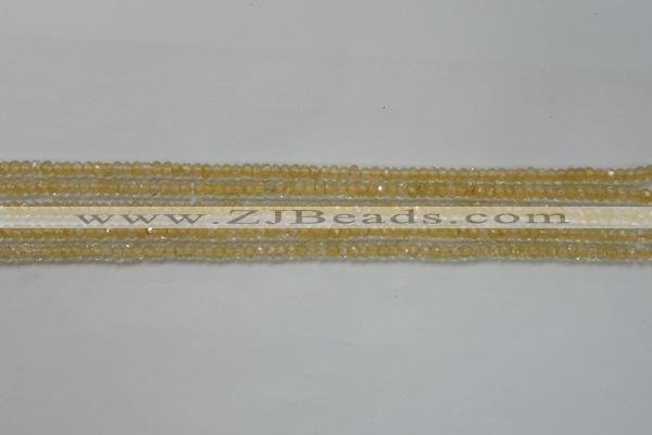 CRB114 15.5 inches 3*4.5mm faceted rondelle citrine gemstone beads