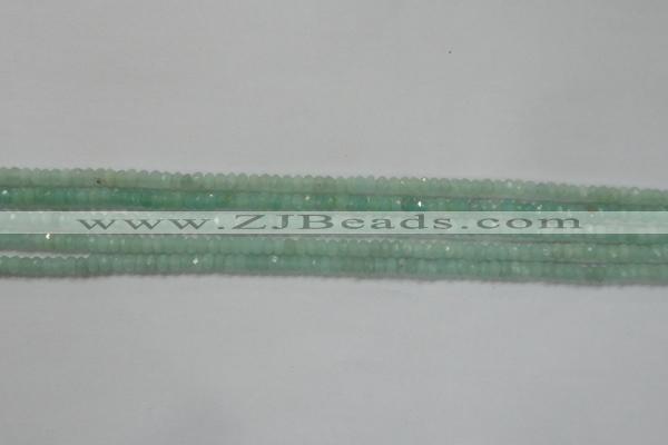 CRB115 15.5 inches 3*4.5mm faceted rondelle amazonite beads