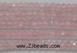 CRB119 15.5 inches 3*5mm faceted rondelle rose quartz beads