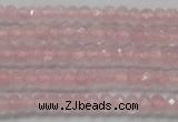 CRB119 15.5 inches 3*5mm faceted rondelle rose quartz beads