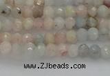 CRB1201 15.5 inches 3*4mm faceted rondelle morganite beads