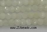 CRB1211 15.5 inches 4*6mm faceted rondelle white moonstone beads