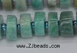 CRB1233 15.5 inches 6*12mm tyre amazonite gemstone beads