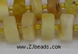 CRB1241 15.5 inches 7*14mm tyre matte yellow opal gemstone beads