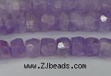 CRB1270 15.5 inches 4*6mm faceted rondelle lavender amethyst beads