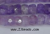 CRB1271 15.5 inches 5*8mm faceted rondelle lavender amethyst beads