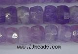 CRB1272 15.5 inches 6*10mm faceted rondelle lavender amethyst beads