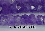 CRB1276 15.5 inches 6*10mm faceted rondelle lavender amethyst beads