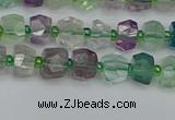 CRB1286 15.5 inches 4*6mm faceted rondelle fluorite beads