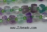 CRB1287 15.5 inches 5*8mm faceted rondelle fluorite beads