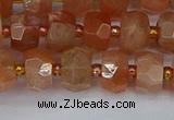 CRB1291 15.5 inches 5*8mm faceted rondelle moonstone beads