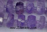CRB1331 15.5 inches 6*10mm faceted rondelle lavender amethyst beads