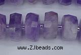 CRB1333 15.5 inches 7*14mm faceted rondelle lavender amethyst beads