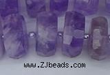 CRB1335 15.5 inches 8*18mm faceted rondelle lavender amethyst beads