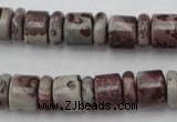 CRB137 15.5 inches 6*12mm & 10*12mm rondelle artistic jasper beads