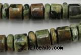 CRB138 15.5 inches 6*12mm & 10*12mm rondelle rhyolite gemstone beads