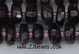 CRB1411 15.5 inches 6*10mm faceted rondelle red garnet beads